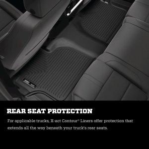 Dodge Grand Caravan Floor Liners - Front - Husky Liners - X-act Contour - Black - `08-`20